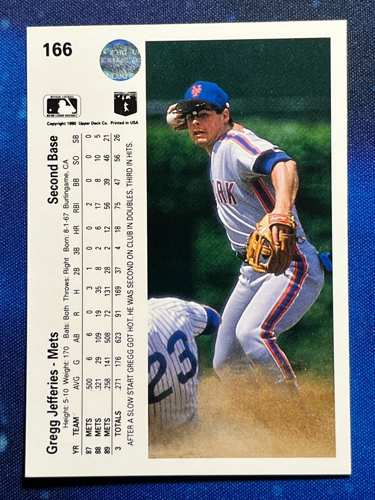 1990 Upper Deck #166 Gregg Jefferies New York Mets