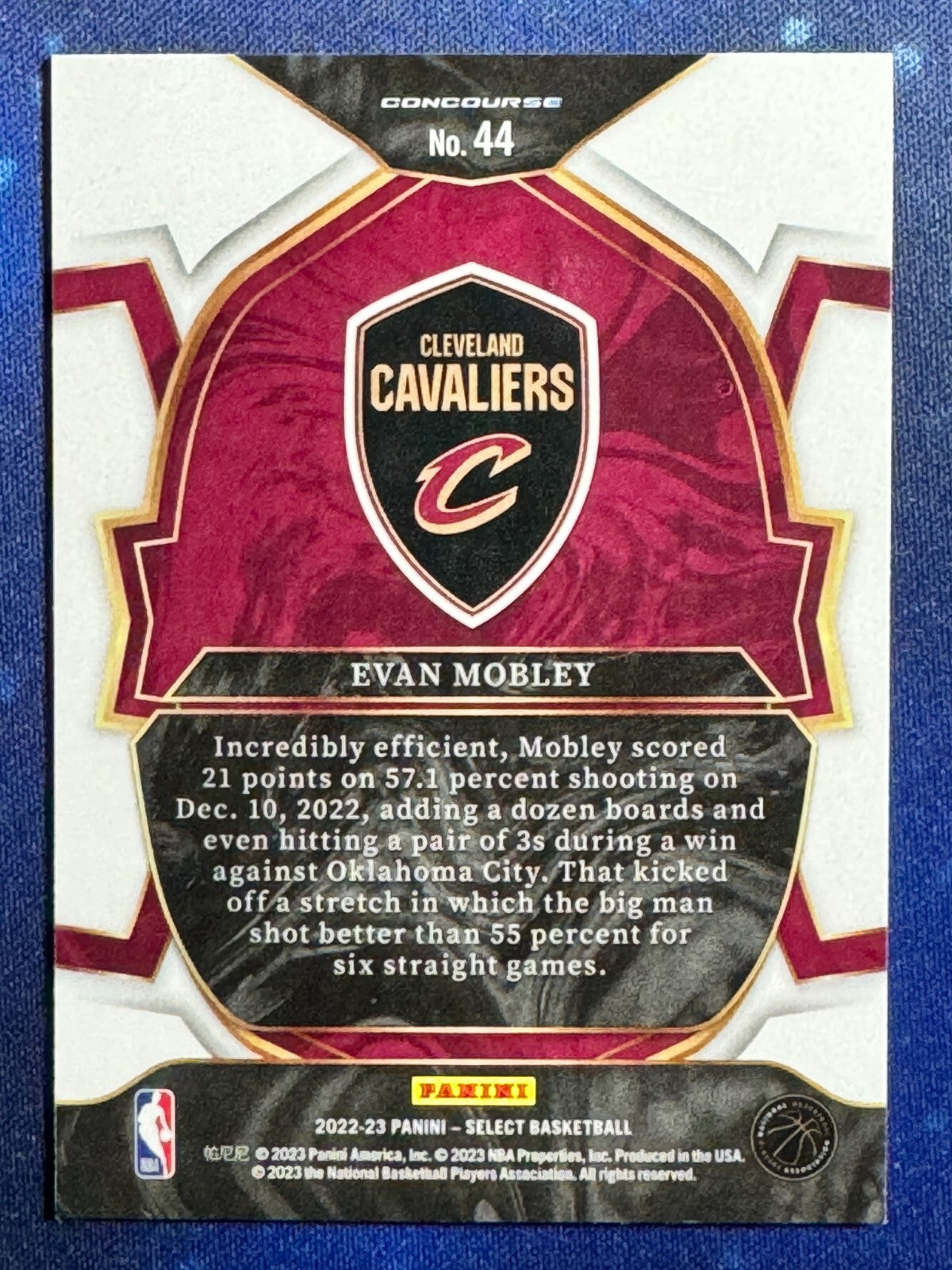 2022-23 Select Basketball #44 Evan Mobley Cleveland Cavaliers