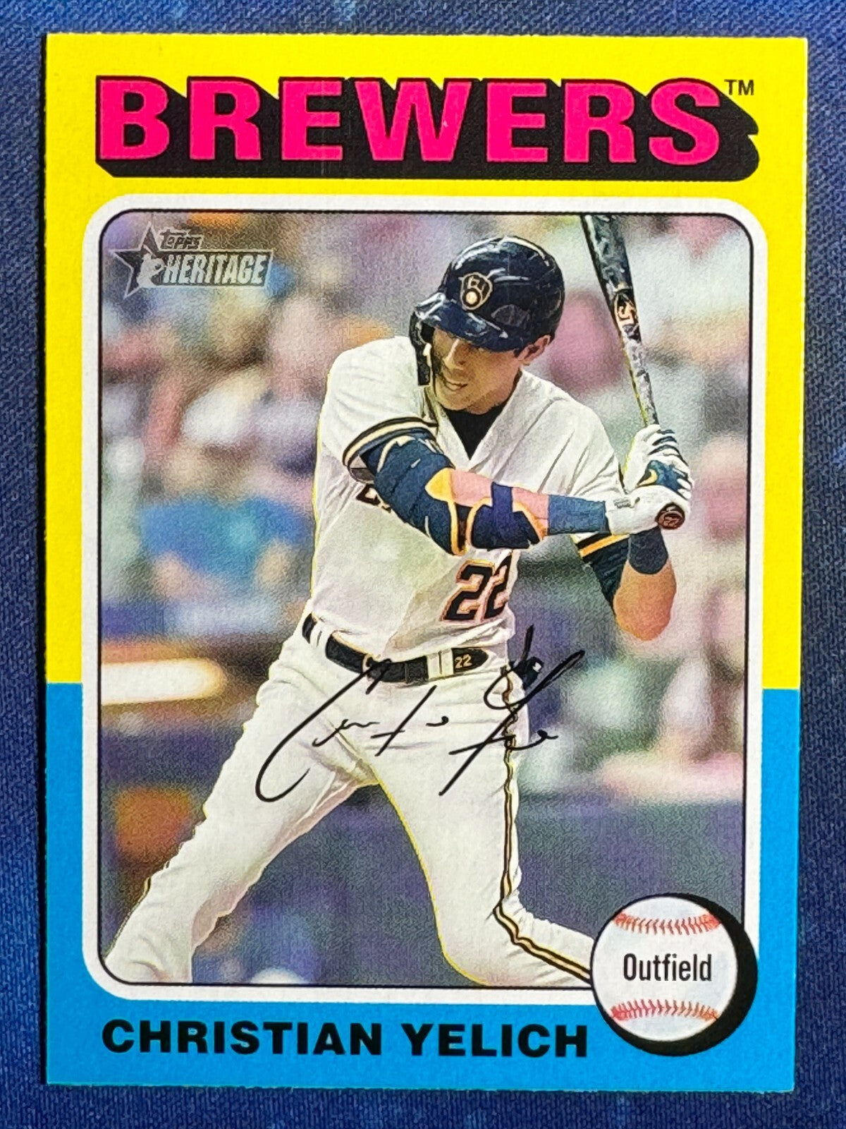 Christian Yelich 2024 Topps Heritage Baseball #369 Milwaukee Brewers