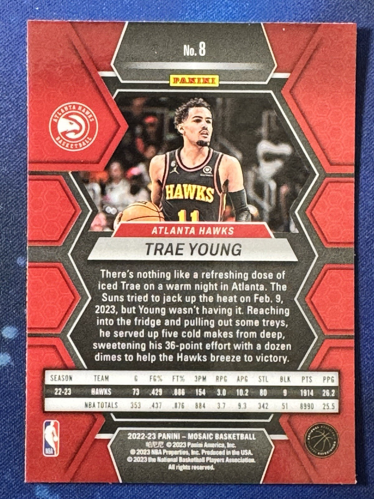 Trae Young 2022-23 Panini Mosaic Basketball #8 Atlanta Hawks