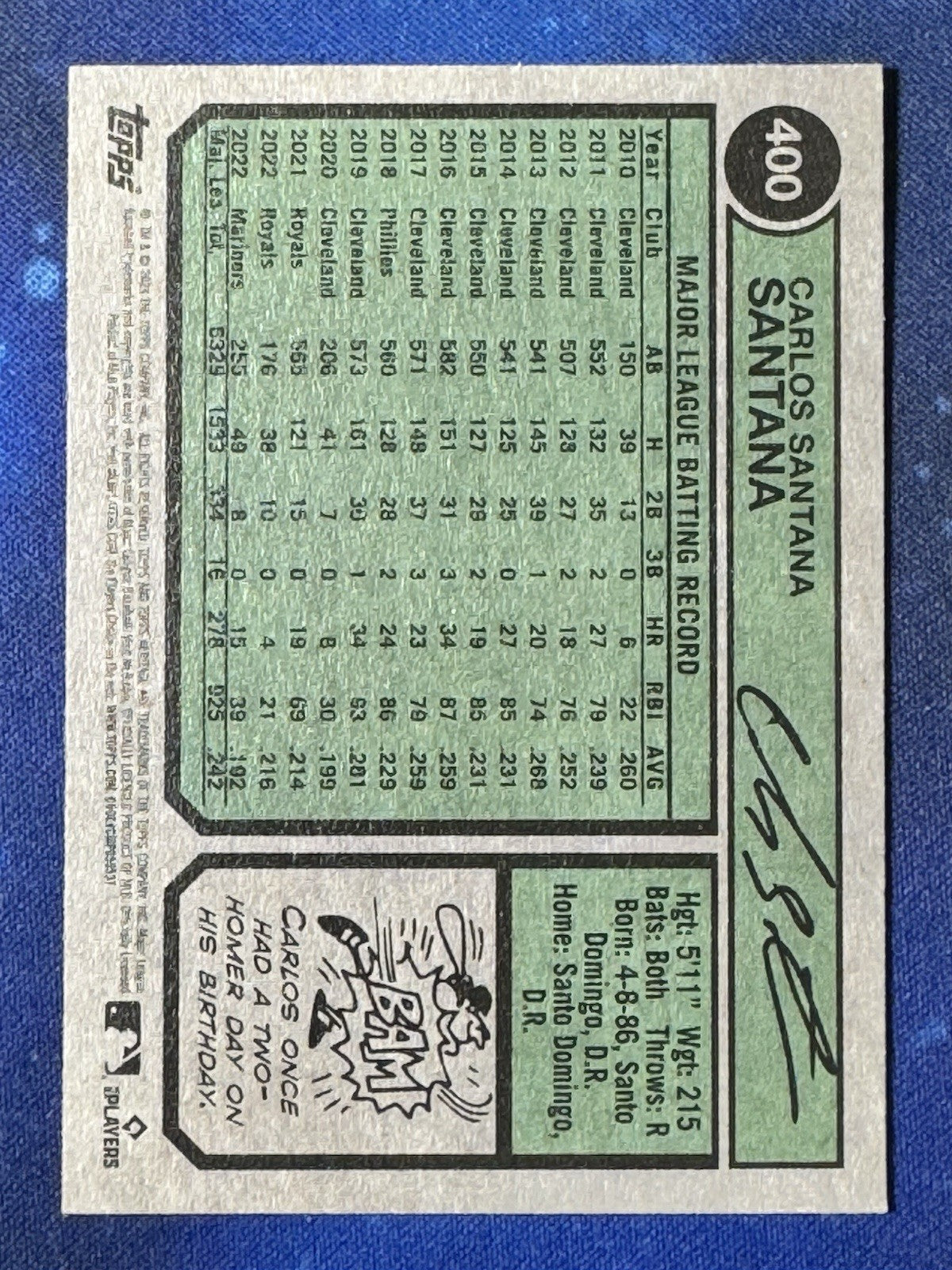 Carlos Santana 2023 Topps Heritage #400 Pittsburgh Pirates