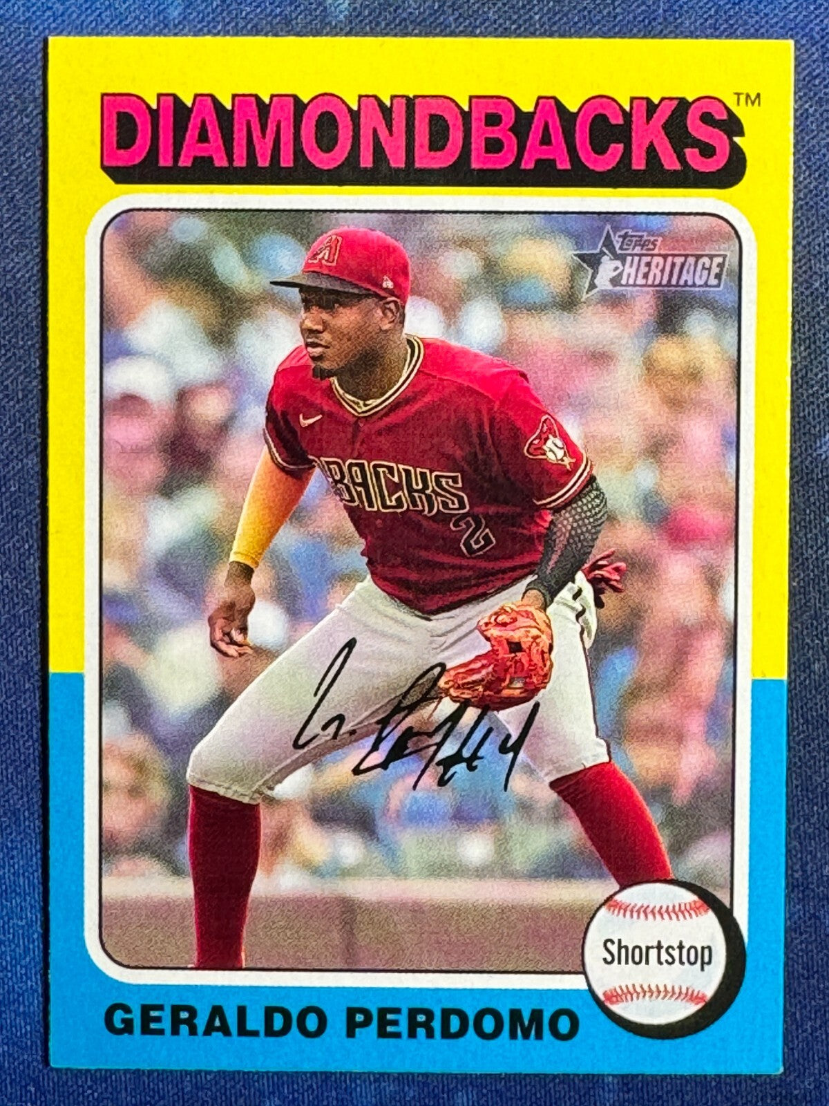 Geraldo Perdomo 2024 Topps Heritage Baseball #378 Arizona Diamondbacks