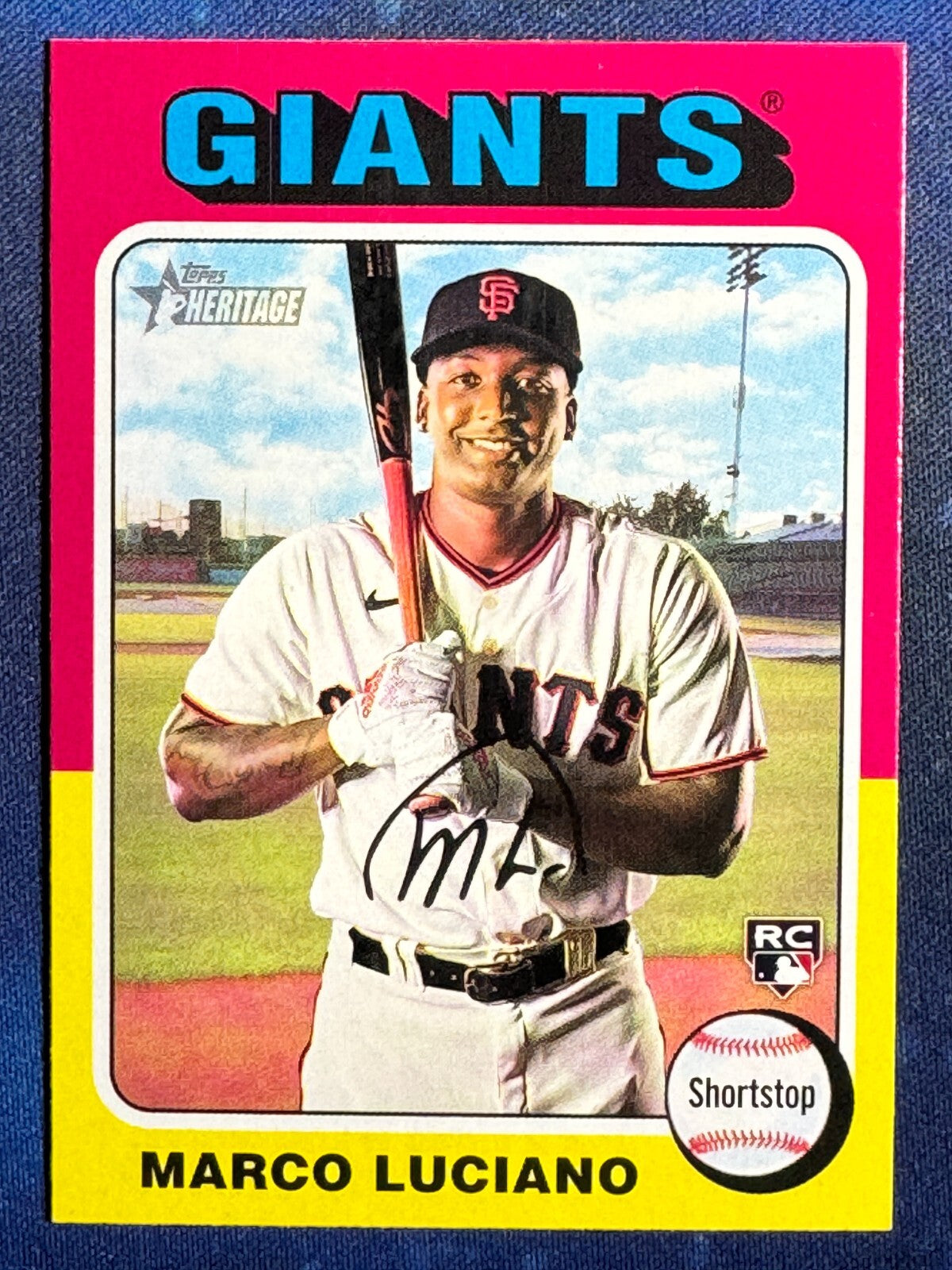 Marco Luciano 2024 Topps Heritage Baseball Rookie (RC)#391 San Francisco Giants