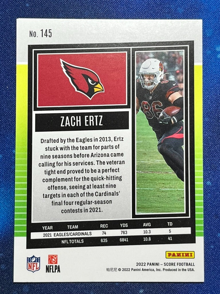Zach Ertz 2022 Score #145 Arizona Cardinals