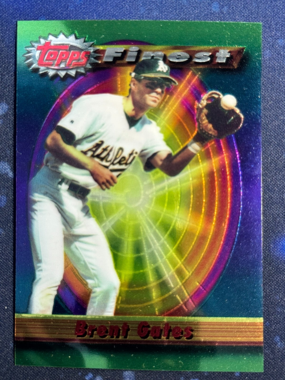 1994 Topps Finest #7 Brent Gates Oakland Athletics