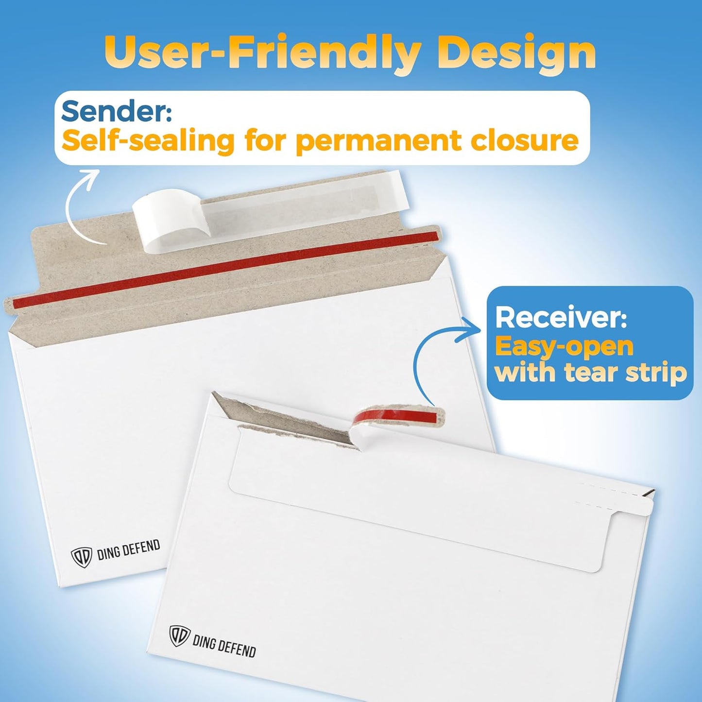Card Shipping Envelopes - 7 x 4.35 Inches Trading Cards Self-Adhesive Mailers (110 Pack)