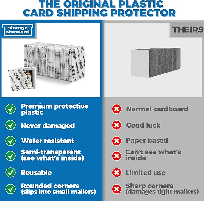 Trading Card Shipping Protectors - Premium Ultra Strong Plastic Inserts - 110 Pack - 3.5'' x 4.5''