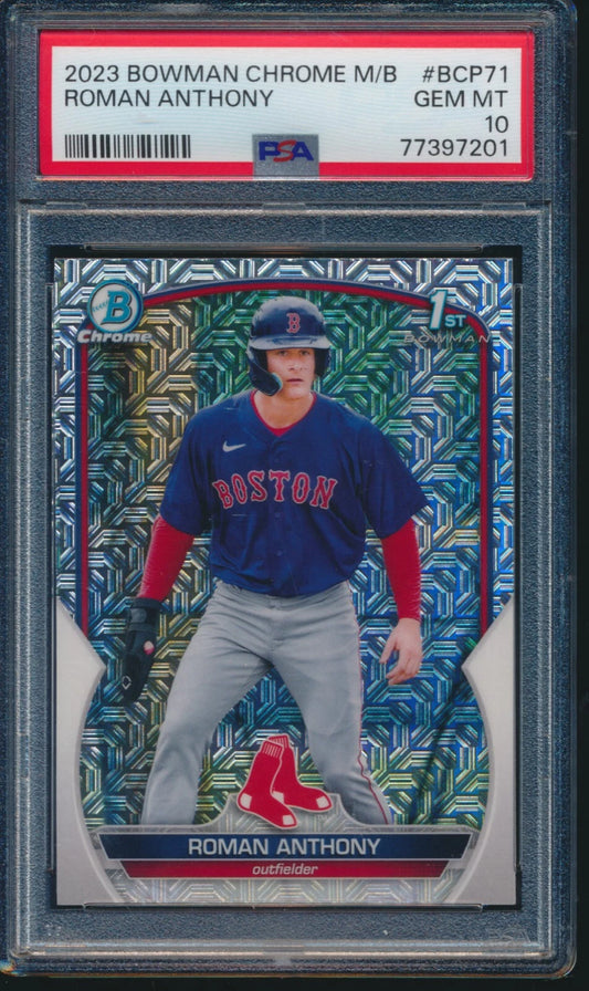 2023 Bowman Chrome M/B Roman Anthony #BCP71 PSA 10 Boston Red Sox