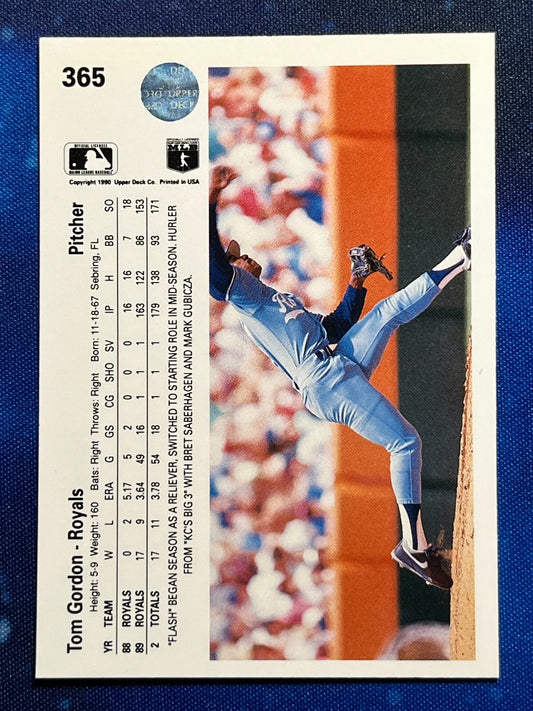 1990 Upper Deck #365 Tom Gordon Kansas City Royals