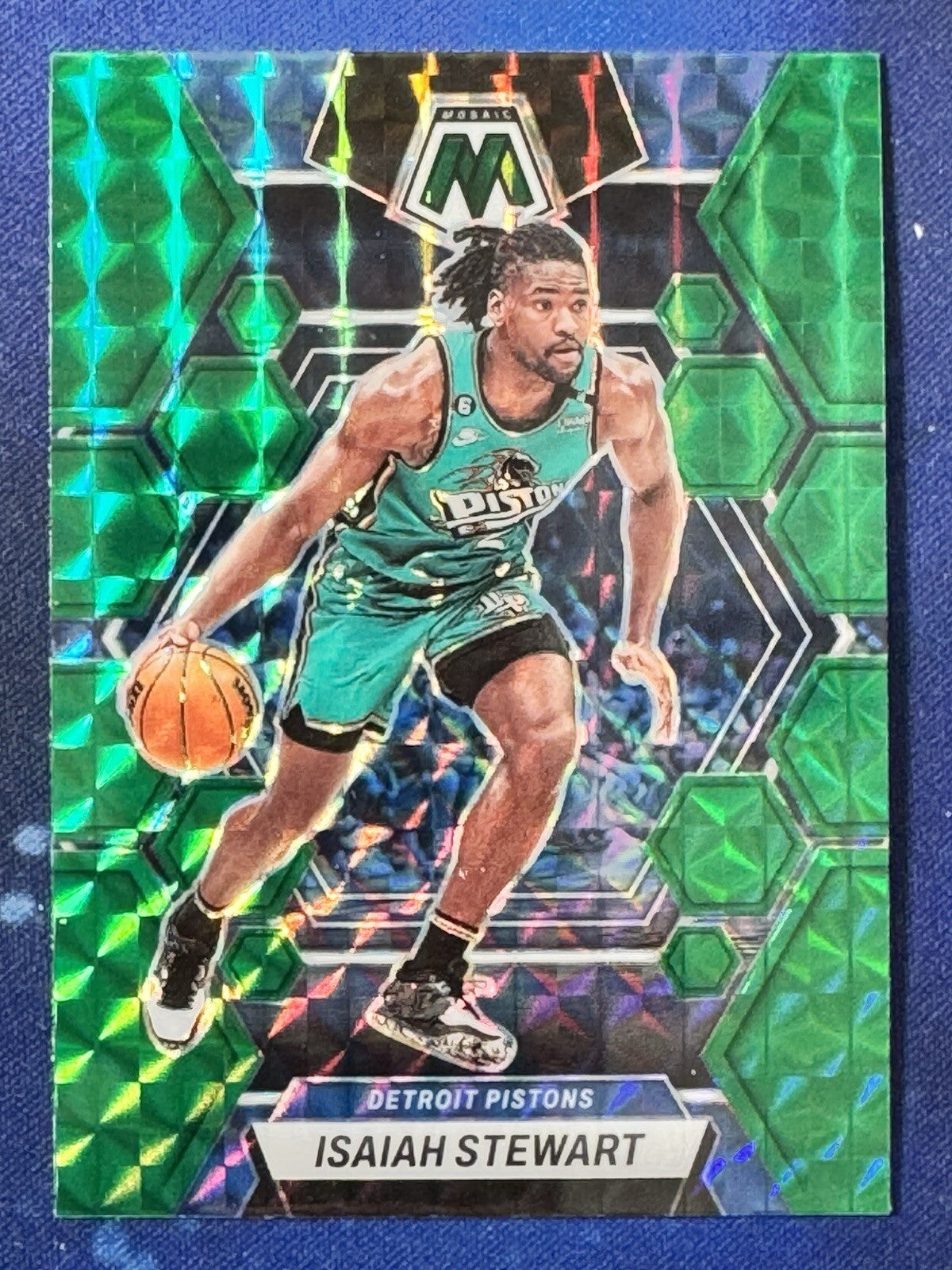 Isaiah Stewart 2022-23 Panini Mosaic Basketball Green Mosaic #149 Pistons
