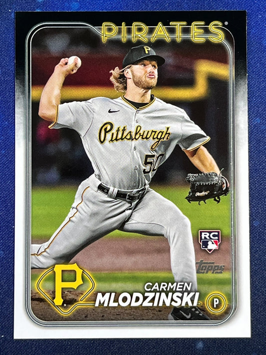 Carmen Mlodzinski 2024 Topps Baseball Rookie (RC) #31 Pittsburgh Pirates