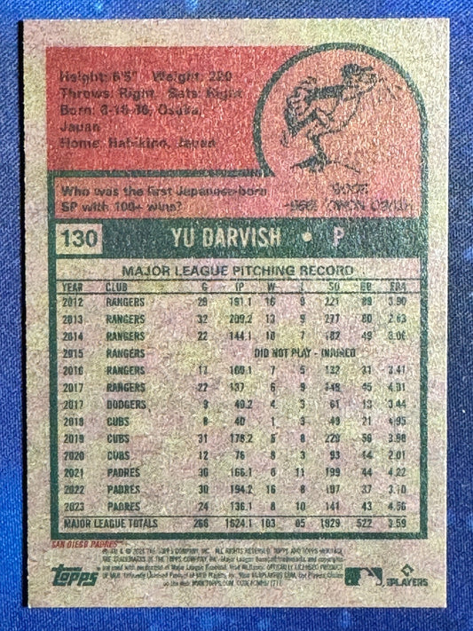 Yu Darvish 2024 Topps Heritage Baseball #130 San Diego Padres