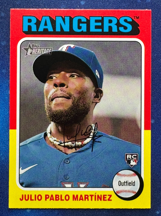 2024 Topps Heritage Rookie (RC) #223 Julio Pablo Martinez Texas Rangers