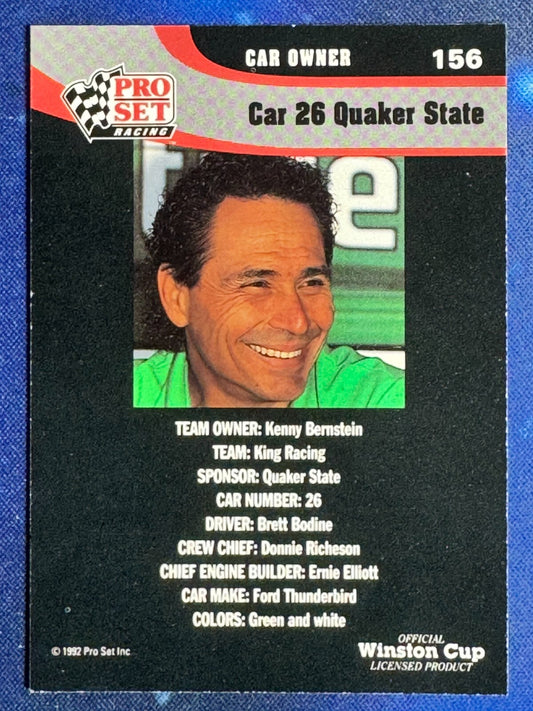 Brett Bodine's Car 1992 Pro Set #156 