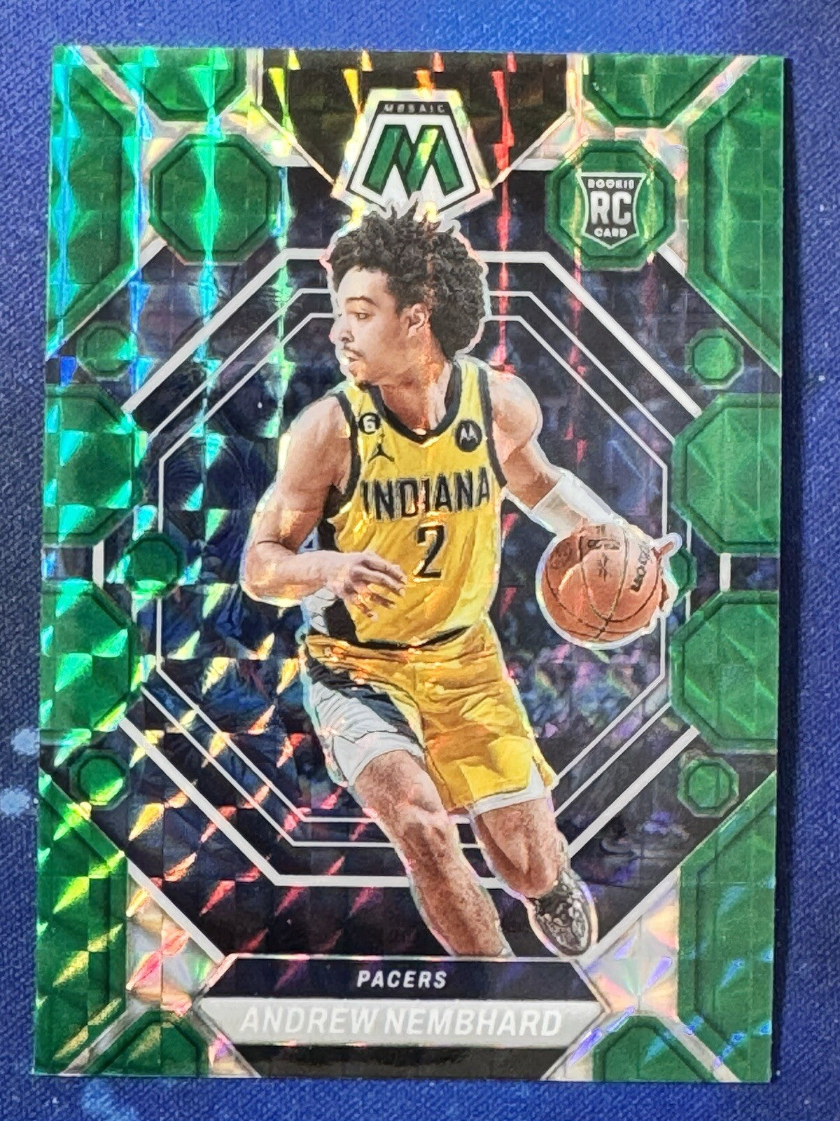 Andrew Nembhard 2022-23 Panini Mosaic Basketball Mosaic Green Rookie #228 Pacers