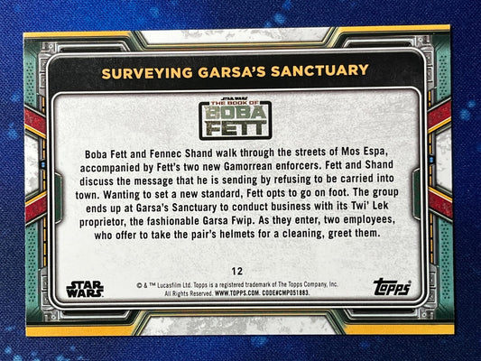 2022 Star Wars: Book of Boba Fett Base #12 Surveying Garsa's Sanctuary