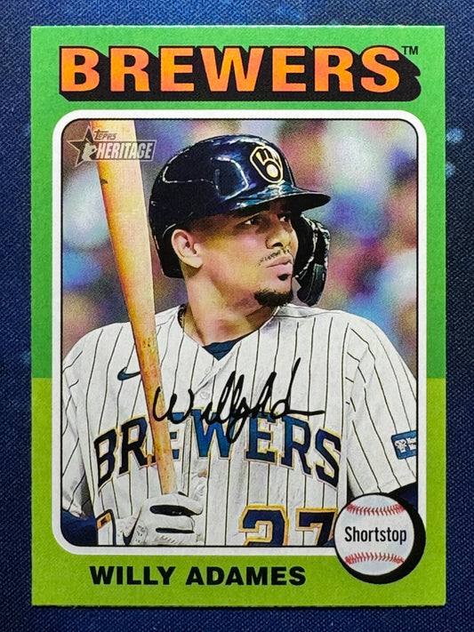 Willy Adames 2024 Topps Heritage #155 Milwaukee Brewers
