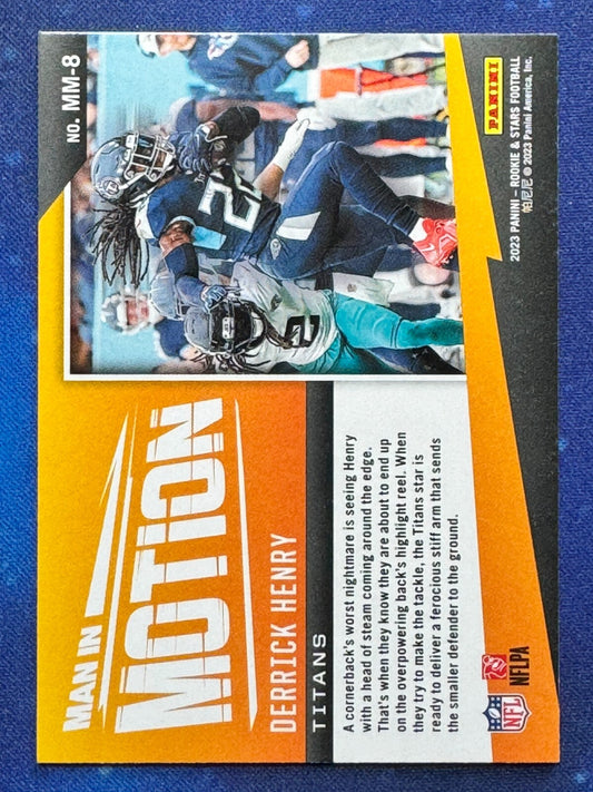 Derrick Henry 2023 Panini Rookies & Stars Man In Motion #MM-8 Tennessee Titans