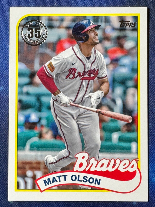 Matt Olson 2024 Topps Baseball #89B-74 ‘89 Topps Atlanta Braves