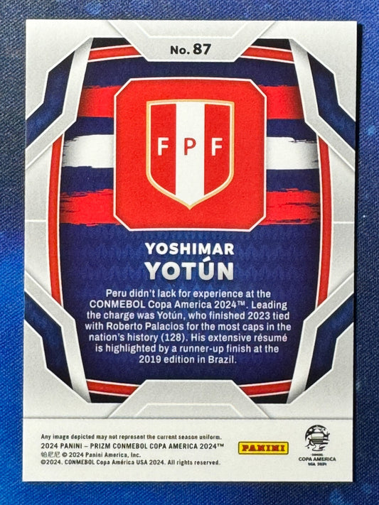 Yoshimar Yotun 2024 Panini Prizm Copa America #87 Peru