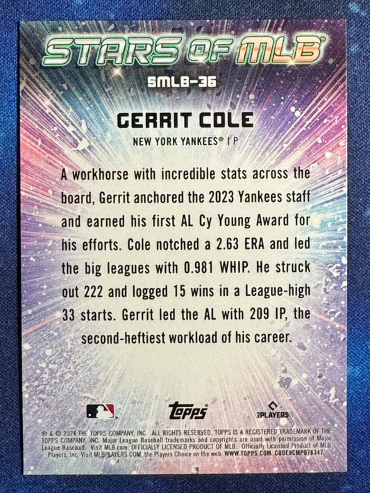 Gerrit Cole 2024 Topps Series 2 #SMLB-36 Stars of MLB New York Yankees