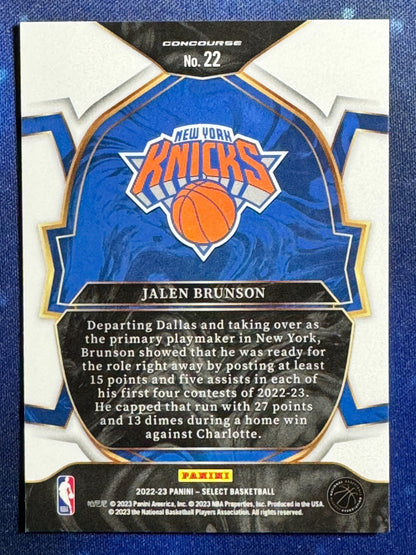 2022-23 Select Basketball #22 Jalen Brunson New York Knicks