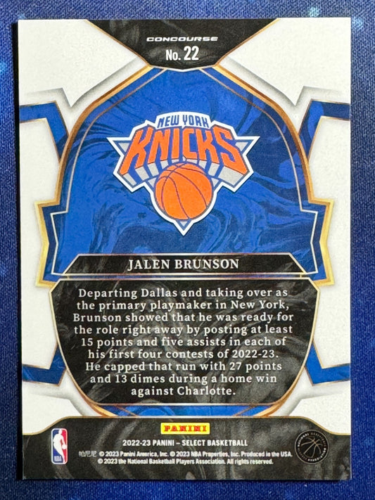 2022-23 Select Basketball #22 Jalen Brunson New York Knicks