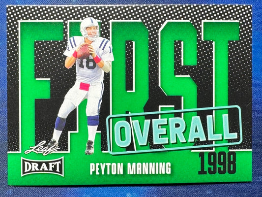 2023 Leaf Draft Green #8 Peyton Manning Indianapolis Colts