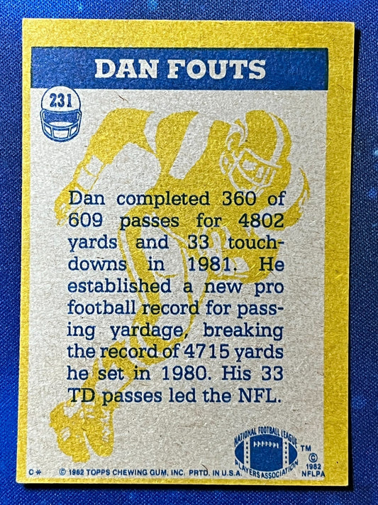 1982 Topps Football In Action #231 Dan Fouts San Diego Chargers