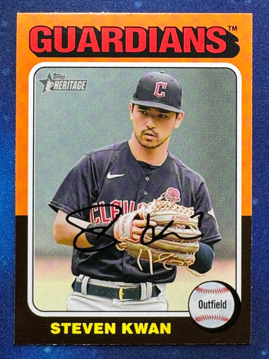 2024 Topps Heritage #180 Steven Kwan Cleveland Guardians