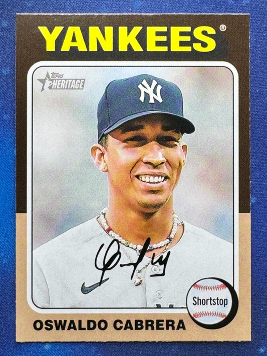 2024 Topps Heritage #251 Oswaldo Cabrera New York Yankees