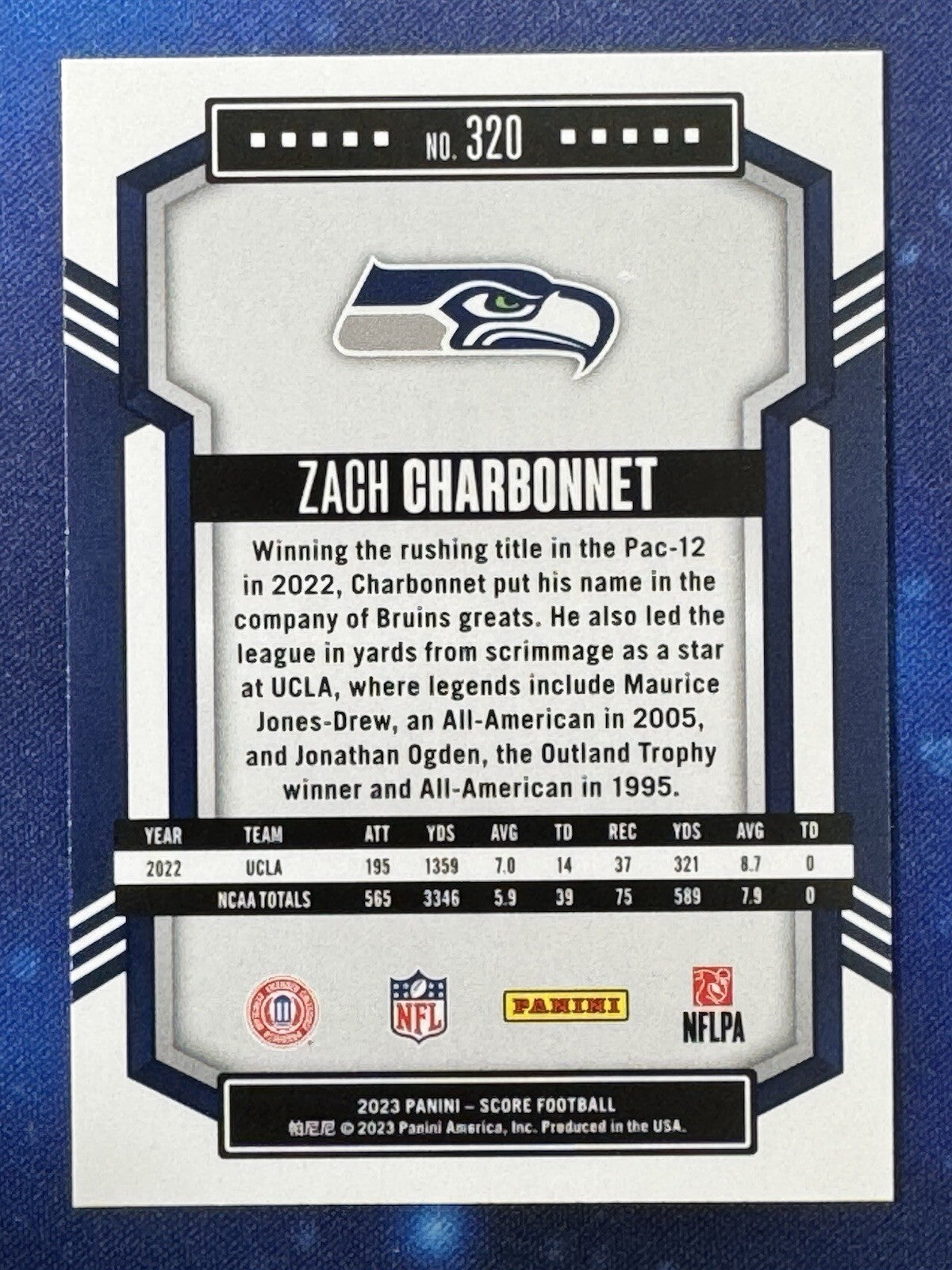 Zach Charbonnet 2023 Score Rookie #320 Seattle Seahawks