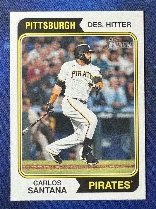 Carlos Santana 2023 Topps Heritage #400 Pittsburgh Pirates