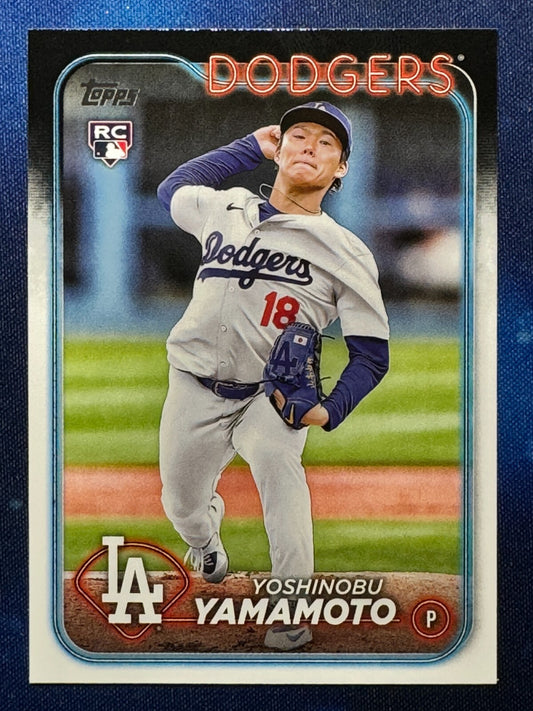 Yoshinobu Yamamoto 2024 Topps Baseball Rookie (RC) #553 Los Angeles Dodgers