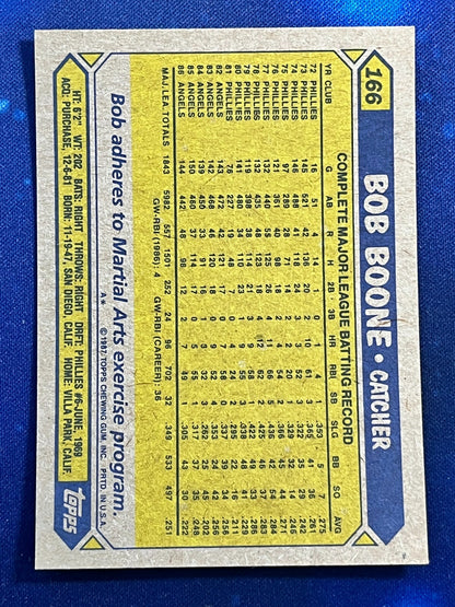 1987 Topps #166 Bob Boone California Angels