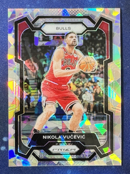 Nikola Vucevic 2023-24 Panini Prizm Basketball Ice Prizm #87 Chicago Bulls