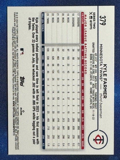 Kyle Farmer 2024 Topps Series 2 #379 Minnesota Twins
