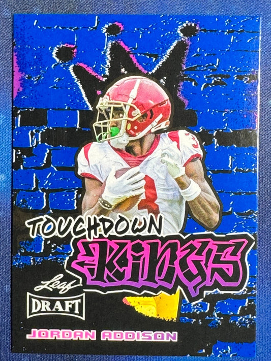 2023 Leaf Draft Touchdown Kings Blue #98 Jordan Addison