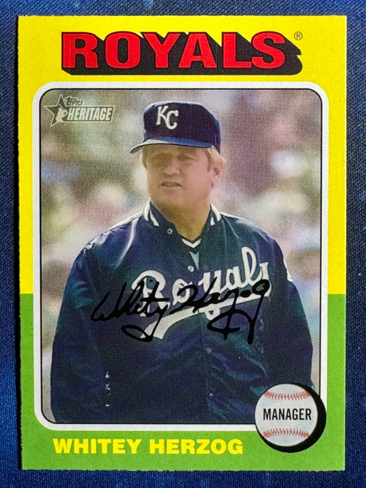 Whitey Herzog 2024 Topps Heritage Baseball #146 Kansas City Royals