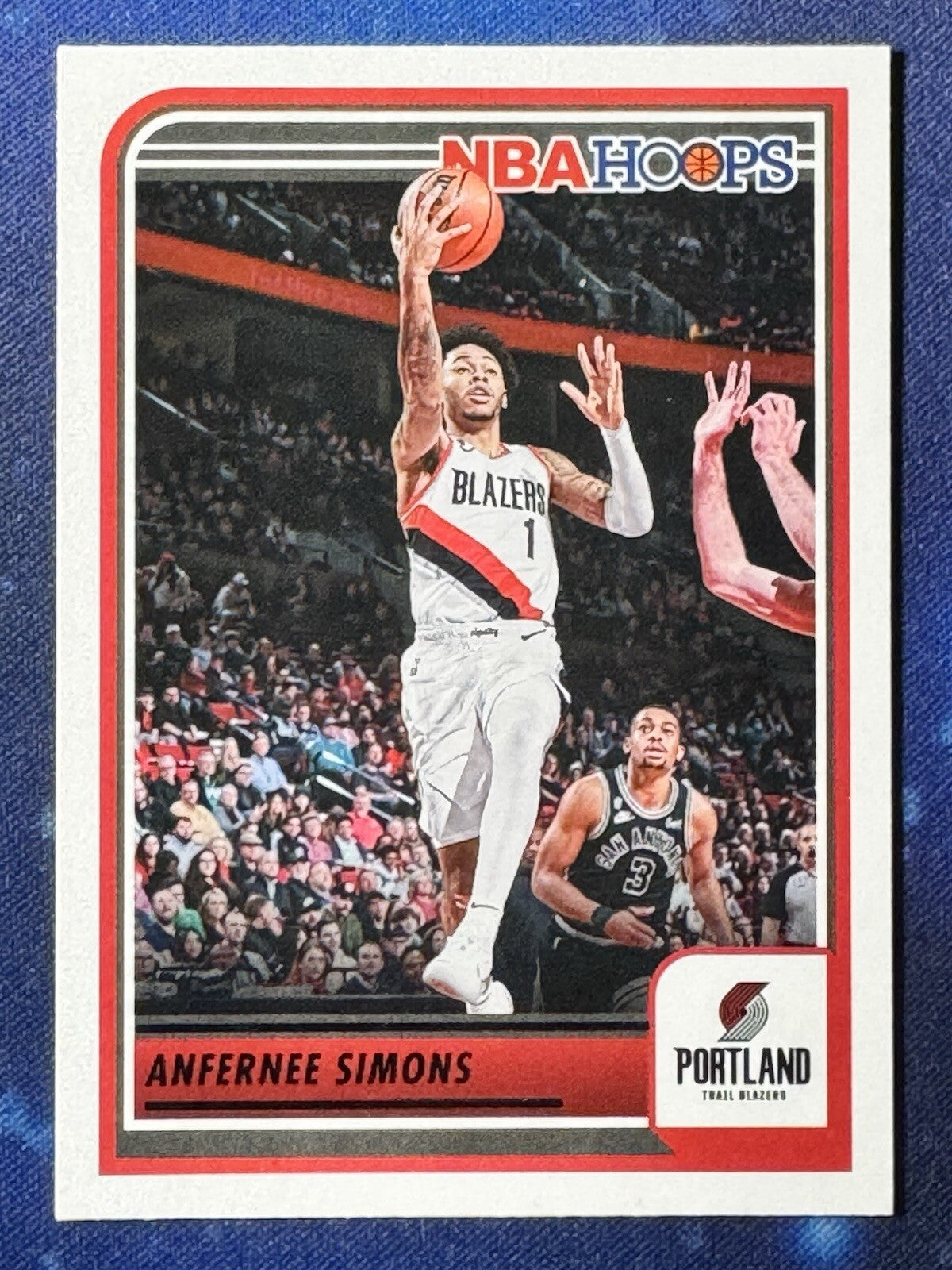 Anfernee Simons 2023-24 Panini NBA Hoops #139 Portland Trail Blazers