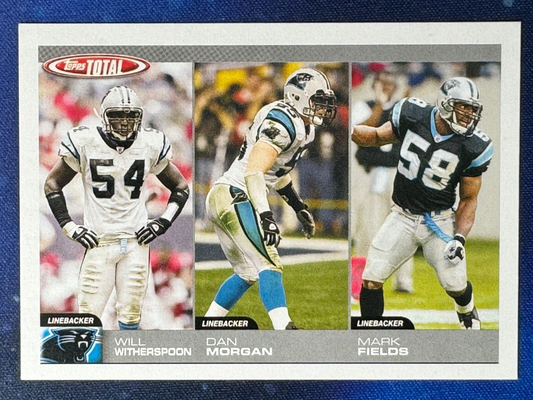 Will Witherspoon/Dan Morgan/Mark Fields 2004 Topps Total #280 Panthers