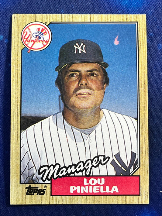 1987 Topps Manager #168 Lou Piniella New York Yankees