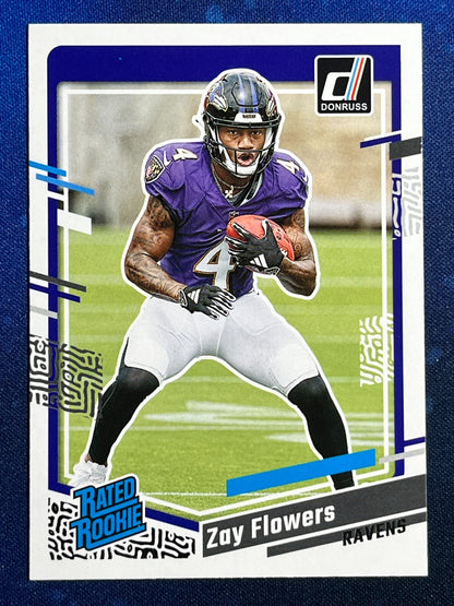 Zay Flowers 2023 Donruss Rated Rookie #307 Baltimore Ravens