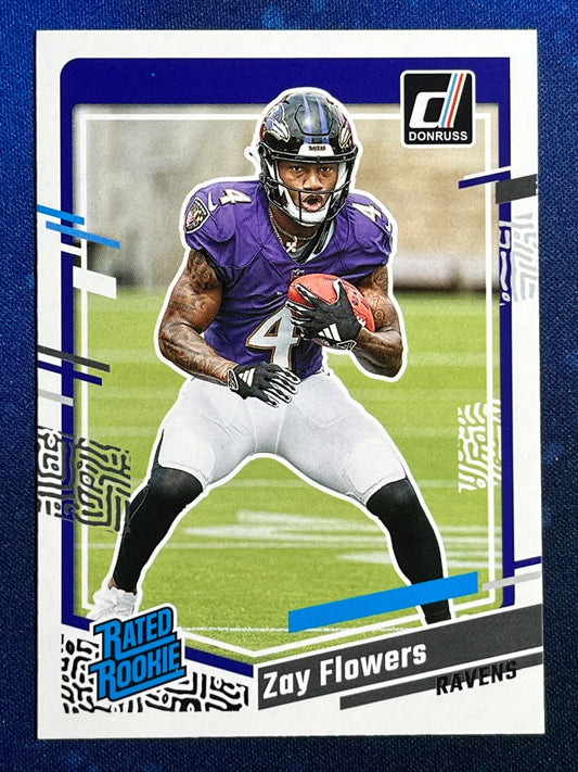 Zay Flowers 2023 Donruss Rated Rookie #307 Baltimore Ravens
