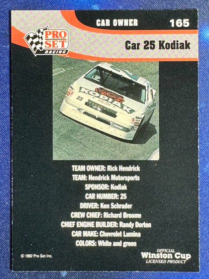 Ken Schrader's Car 1992 Pro Set #165 