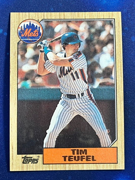 1987 Topps #158 Tim Teufel New York Mets