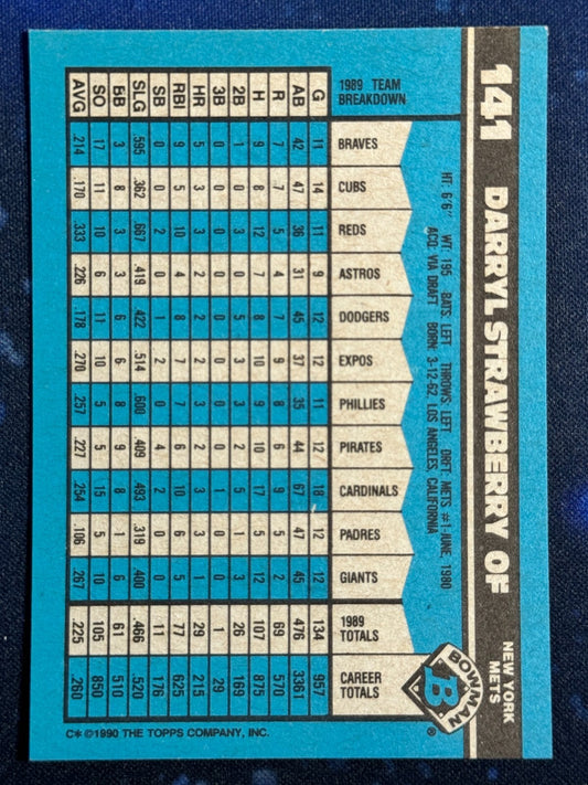 1990 Bowman #141 Darryl Strawberry New York Mets