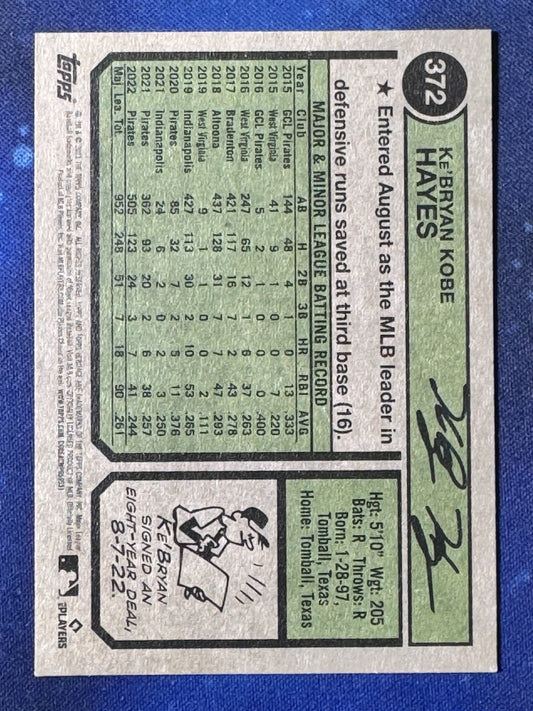 Ke'Bryan Hayes 2023 Topps Heritage #372 Pittsburgh Pirates