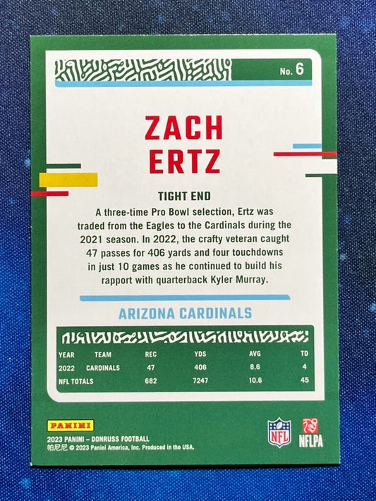 Zach Ertz 2023 Donruss #6 Arizona Cardinals