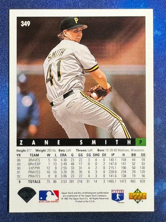 Zane Smith 1993 Upper Deck #349 Pittsburgh Pirates